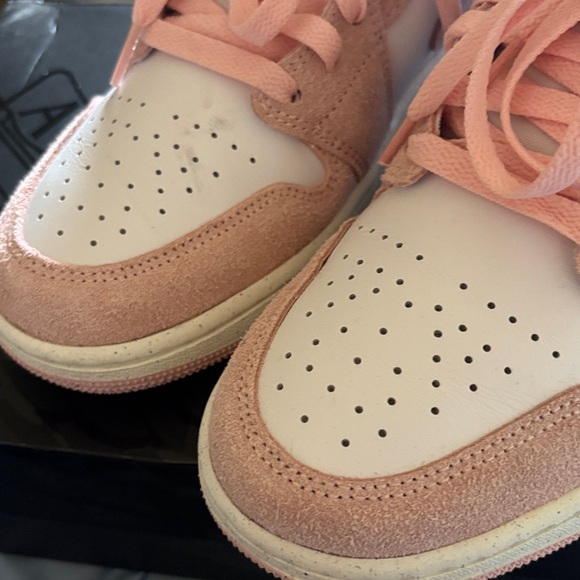 Jordan High Top Sneakers in Pink and White - Picture 8 of 10